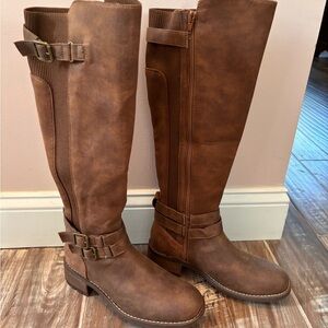 Crown Vintage Tan Over the Knee Boots